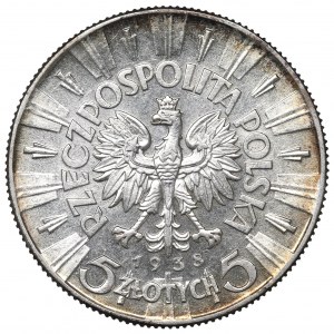 II Republic of Poland, 5 zloty 1938 Pilsudski