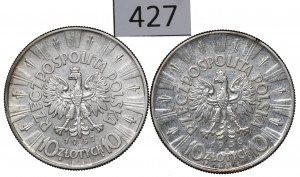 Second Republic, Set of 10 Gold 1936-37 Pilsudski.