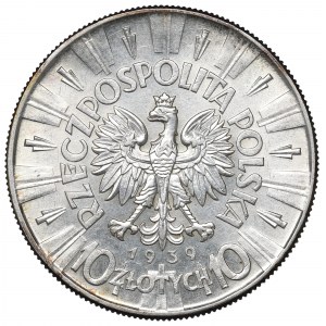 II Republic of Poland, 10 zloty 1939 Pilsudski