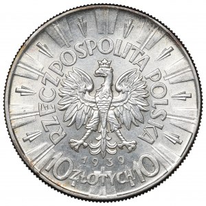 II Republic of Poland, 10 zloty 1939 Pilsudski
