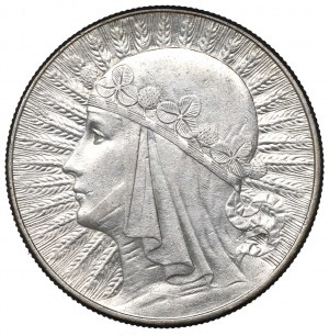 II Republic of Poland, 10 zlotych 1932, Women's Head, London