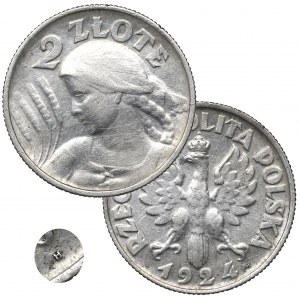 II RP, 2 złote 1924 (literka H), Birmingam Kobieta i kłosy