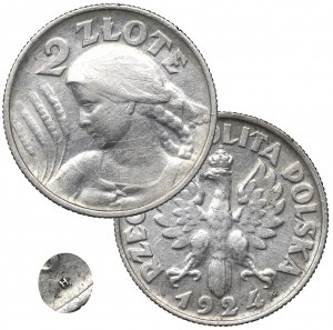 II RP, 2 gold 1924 (letter H), Birmingam Woman and ears
