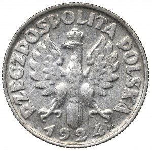 II RP, 2 złote 1924 (literka H), Birmingam Kobieta i kłosy