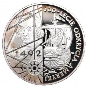 Third Republic, 200,000 zl 1992 - 500th anniversary of the discovery of America