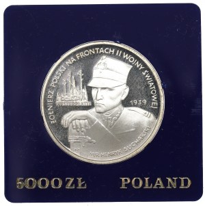 People's Republic of Poland, 5,000 zloty 1989 - Westerplatte