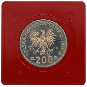 PRL, 200 złotych 1986 Władysław I Łokietek - Próba CuNi