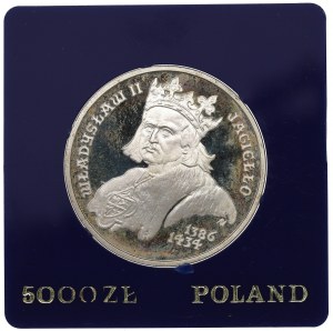 People's Republic of Poland, 5,000 zloty 1989 - Ladislaus II Jagiello