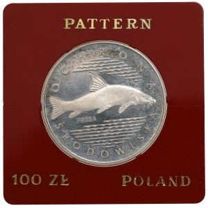 PRL, 100 złotych 1977 Ochrona środowiska - Próba brzana