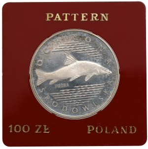 People's Republic of Poland, 100 zloty 1977 Environmental protection - Barbel sample