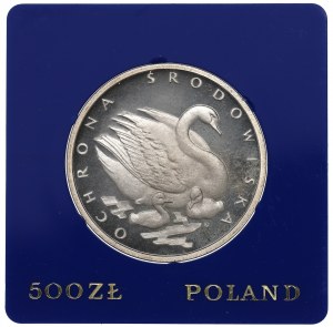 People's Republic of Poland, 500 zloty 1984 Environmental Protection - Swan