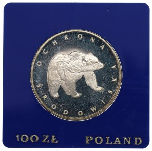 People's Republic of Poland, 100 zloty 1983 Environmental Protection - Bear