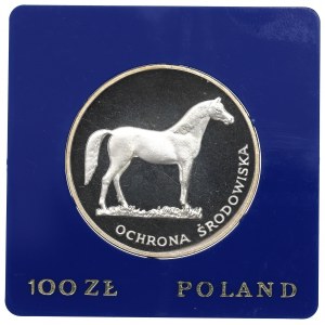 PRL, 100 złotych 1981 Ochrona środowiska - Koń
