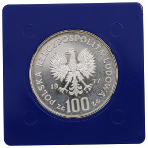 PRL, 100 złotych 1977 Ochrona środowiska - Żubr