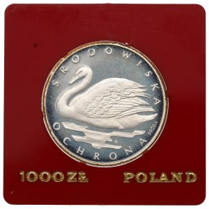 People's Republic of Poland, 1,000 zloty 1984 Environmental Protection - Swan Trial