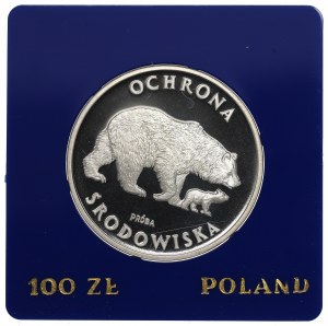 People's Republic of Poland, 100 zloty 1983 Environmental Protection - Bear Sample