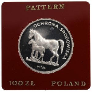 Poľská ľudová republika, 100 zlotých 1981 Ochrana životného prostredia - Ukážka koňa