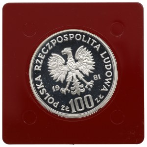 Poľská ľudová republika, 100 zlotých 1981 Ochrana životného prostredia - Ukážka koňa
