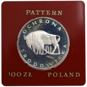 People's Republic of Poland, 100 zloty 1977 Environmental Protection - Bison Sample