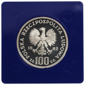 People's Republic of Poland, 100 gold 1982 Environmental Protection - Stork