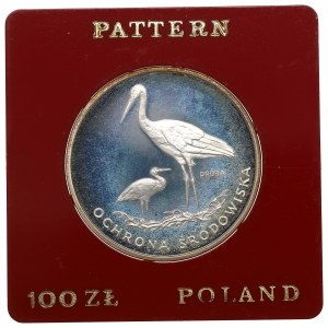 People's Republic of Poland, 100 zloty 1982 Environmental Protection - Stork Sample