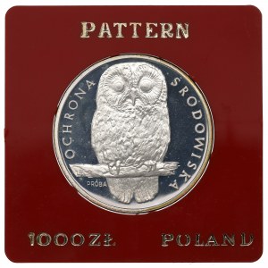 People's Republic of Poland, 1,000 zloty 1986 Environmental Protection - Sample Owl