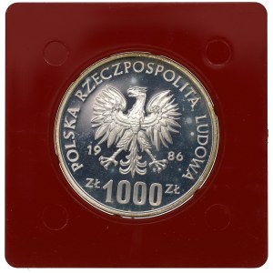 PRL, 1.000 złotych 1986 Ochrona środowiska - Próba Sowa