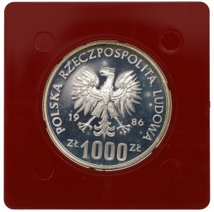 People's Republic of Poland, 1,000 zloty 1986 Environmental Protection - Sample Owl