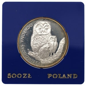 People's Republic of Poland, 500 zloty 1986 - Owls