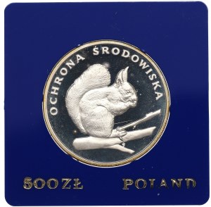 People's Republic of Poland, 500 zloty 1985 Environmental Protection Squirrel