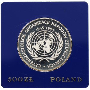 PRL, 500 złotych 1985 - 40 lat ONZ