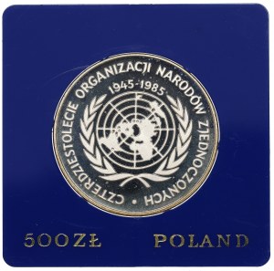People's Republic, 500 zloty 1985 - 40 years of the United Nations