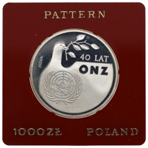 People's Republic of Poland, 1,000 gold 1985 UN - Sample silver
