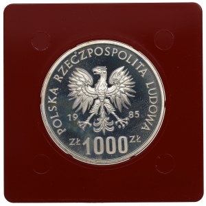 Polská lidová republika, 1 000 zlotých 1985 OSN - Zkušební stříbro