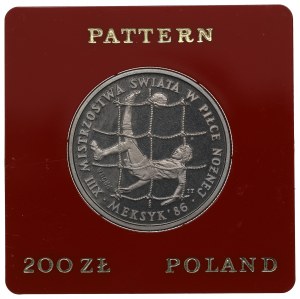 People's Republic of Poland, 200 gold 1985 Mexico '86 - CuNi Sample
