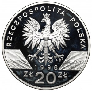 III RP, 20 złotych 1998 Ropucha Paskówka