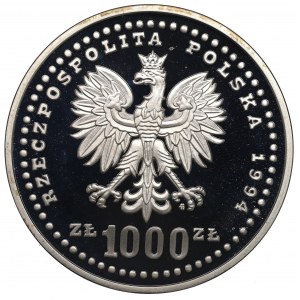 III RP, 1.000 złotych 1994 XV Pucha Świata