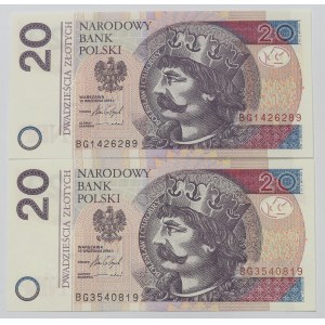 20 złotych 2016 BG - zestaw 2 egz.