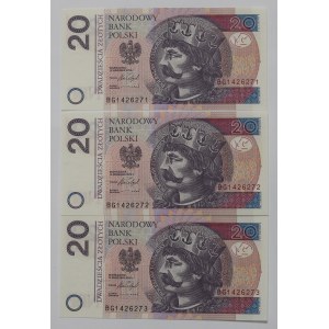 20 złotych 2016 BG - zestaw 3 egz.
