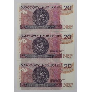 20 złotych 2016 BG - zestaw 3 egz.
