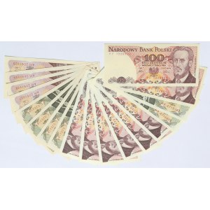 PRL, Zestaw banknotów z rocznika 1982-1988