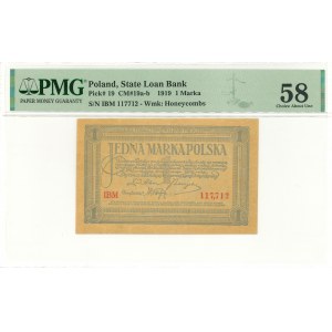 II RP, 1 polská značka 1919 IAM - PMG 58