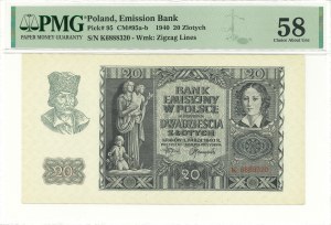 GG, 20 zloty 1940 K - PMG 64