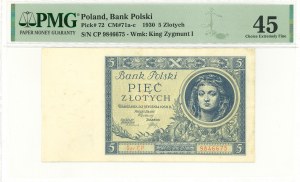 II RP, 5 gold 1930 CP - PMG 45