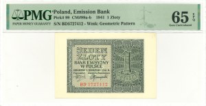 GG, 1 zl 1941 BD - PMG 65EPQ