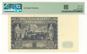 II RP, 20 złoty 1936 AW - PMG 64 EPQ