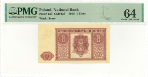 PRL, 1 zloty 1946 - PMG 64