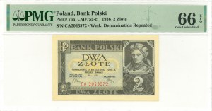 II RP, 2 gold 1936 CA - PMG 66EPQ