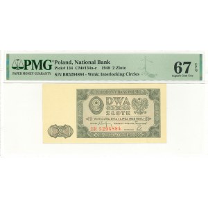 PRL, 2 złote 1948 BR - PMG 67 EPQ