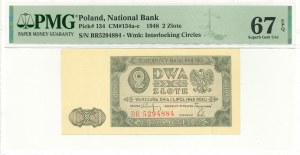 PRL, 2 zloty 1948 BR - PMG 67 EPQ